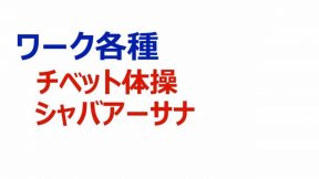 ワーク各種～チベット体操、シャバアーサナ